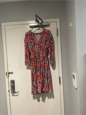 & Other Stories Multicolor V-Neck Midi Dress